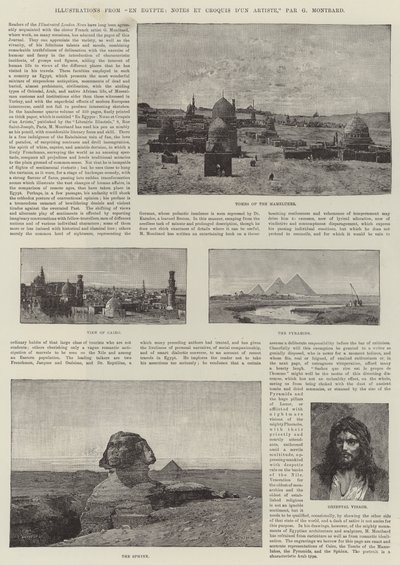 エジプトのイラスト、アーティストのメモとスケッチ 作： Charles Auguste Loye